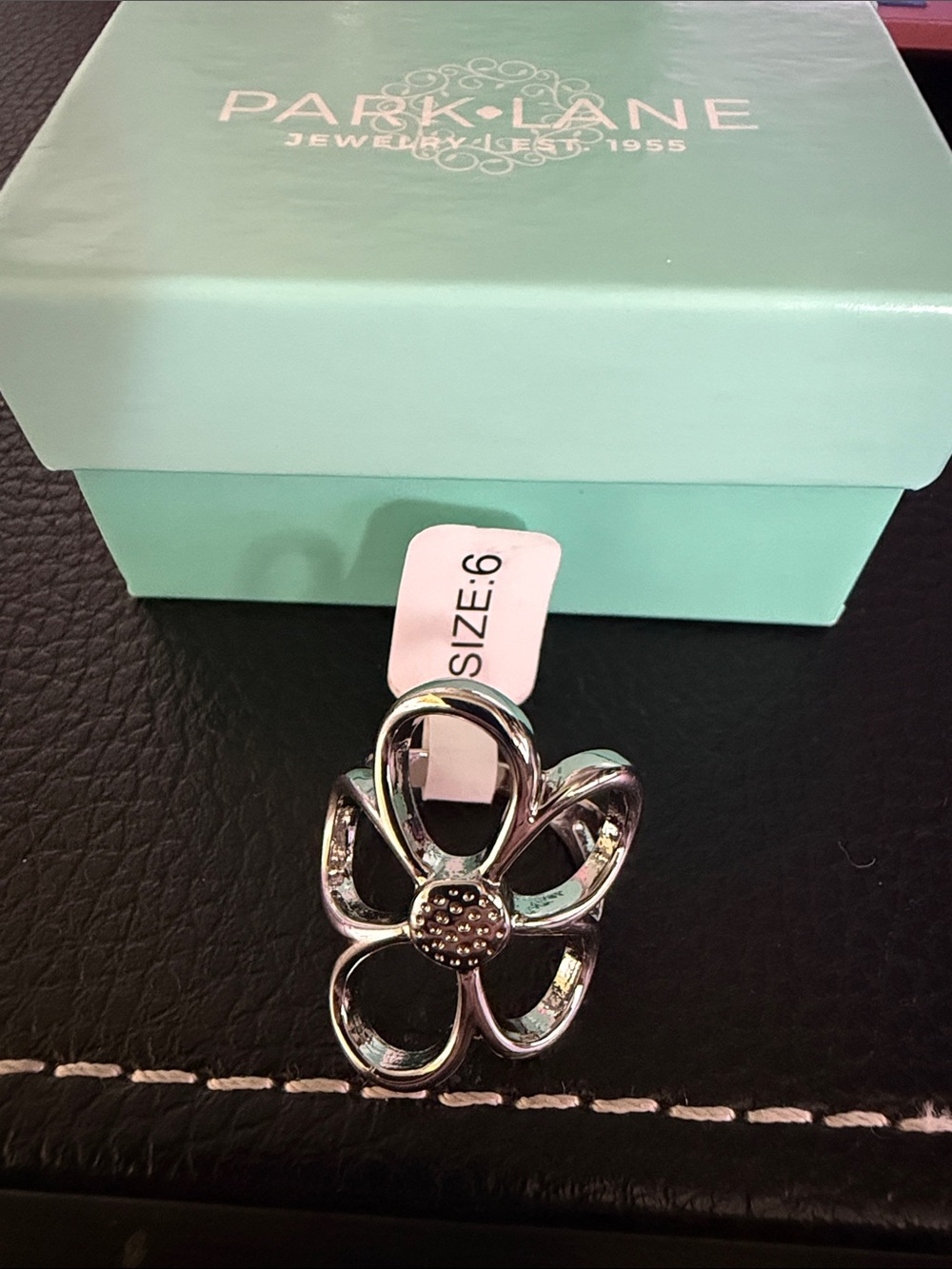 Park Lane Silver Petal Ring